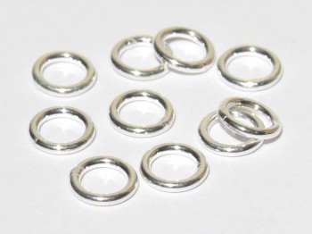 Ring geschlossen 6 x 1mm, 925 Silber- 2 Stk.