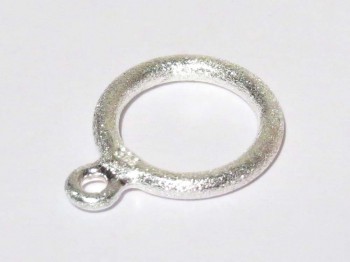 Ring doppelt 12 mm, 925 Silber gebürstet