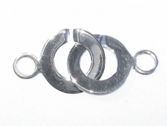 Ring-Ring Verschluss 14 mm, 925 Silber