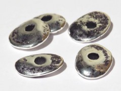 Keramikperle altsilber - Nugget 13 mm