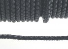 Lederband geflochten 5 mm schwarz, 50 cm