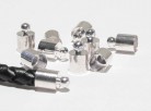 Endkappen für 5 mm Band versilbert, 4 Stk.
