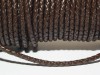 Lederband geflochten 5 mm dunkelbraun, 50 cm