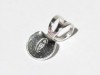 Doppelöse mit Klebefläche für Anhänger, 925 Silber