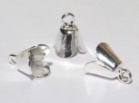 Anhängerkappe Vierblatt mit Öse 12 x 7 mm, 925 Silber