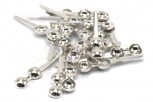 Klappkapsel 4 mm mit Fahne und Fadenloch, 925 Silber