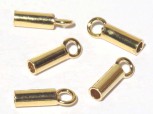 vergoldete Ringhülsen 2,5 mm, 925 Silber -2 Stk.