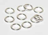 Ring geschlossen 6 x 1mm, 925 Silber- 10 Stk.