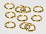 vergoldete Ringe geschlossen 5 x 0,7mm, 925 Silber