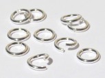 Biegeringe 6 x 1mm, 925 Silber -10 Stk.