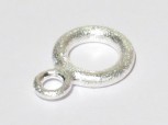 Ring doppelt, 925er Silber gebürstet 8 mm