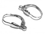 Paar Brisur Ohrhaken Dekor Tropfen, 925 Silber