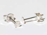 Paar Ohrstecker mit Platte 3 mm, 925 Silber