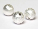 Kugel 10 mm gebürstet, 925 Silber