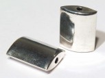 Zylinder flach 10 x 15 mm, 925 Silber