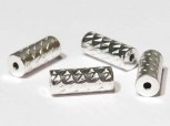 Rohr -sparkled- 10 x 4 mm, 925 Silber