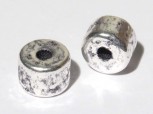 Keramikperle altsilber - Rohr 6 x 8 mm