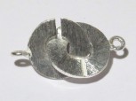 Ring-Ring-Verschluss 16 mm, versilbert gebürstet