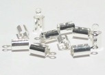 Klemmbleche zum Quetschen versilbert, 3 - 4mm Band - 10 Stk