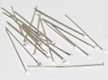 20 Stk. Kopfstifte 0,8 mm Länge 40mm, versilbert